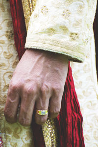 Close-up of man hand