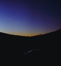 Scenic view of landscape at night