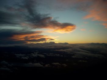 Scenic view of landscape at sunset