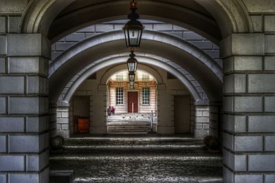 Entrance of historic building