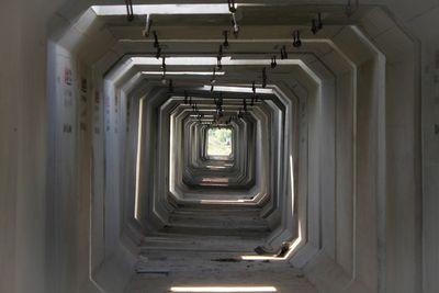 Interior of illuminated tunnel