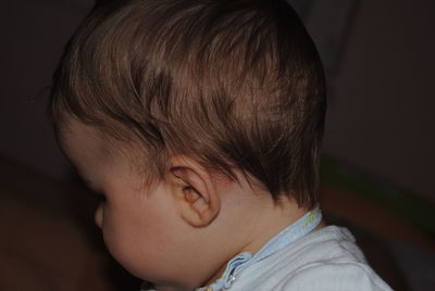 Close-up portrait of cute boy