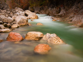 Rocks in river