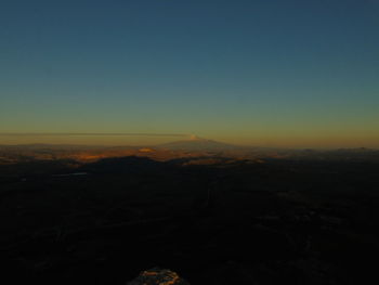 Scenic view of landscape against clear sky