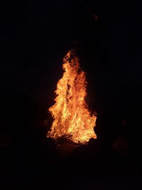 Bonfire against sky at night