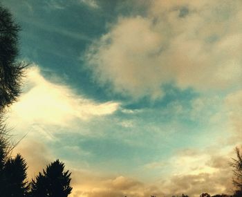 Low angle view of cloudy sky