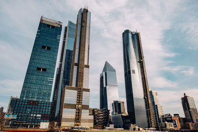 Low angle view of buildings against sky