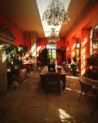 Chairs in restaurant