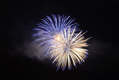 Low angle view of fireworks display