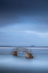 Bridge over sea against sky