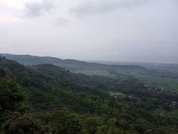 High angle view of landscape against sky