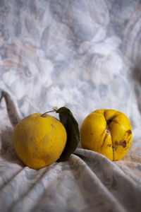 Close-up of fruits on table