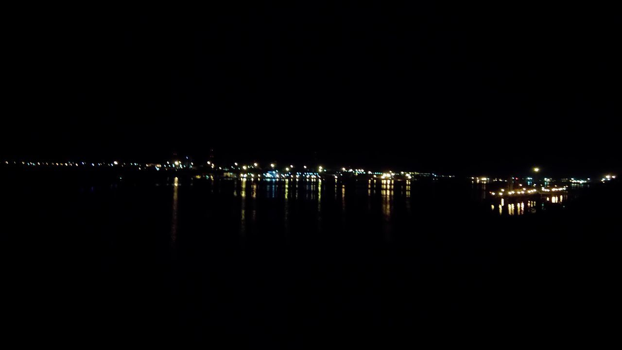 VIEW OF CALM SEA AT NIGHT