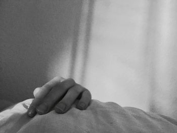Close-up of man hand