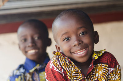 Portrait of smiling brothers