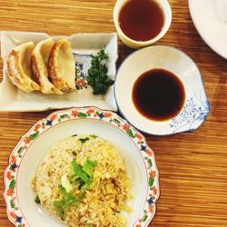 Close-up of food served in plate