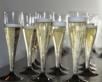 Close-up of wine glass on table