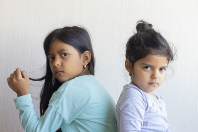 Portrait of mother and daughter