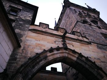 Low angle view of castle against sky