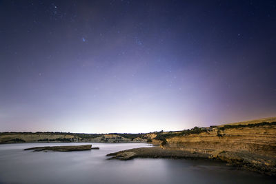 Scenic view of landscape at night