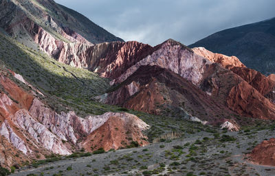 Scenic view of rocky mountains against sky