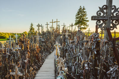 Boardwalk against sky