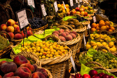 Fruits for sale in market stall