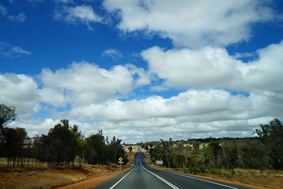 Road with sky in background