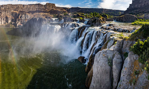 Panoramic view of waterfall