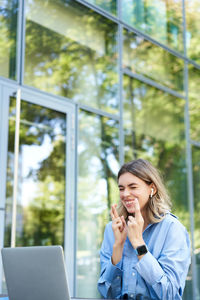 Young man using mobile phone