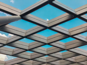 Low angle view of skylight against sky