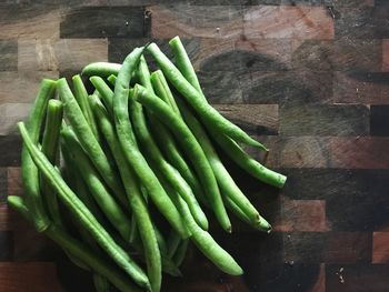 High angle view of vegetables on table