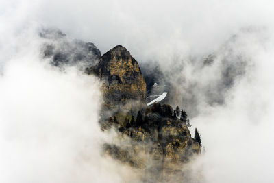 Scenic view of rock formation against sky