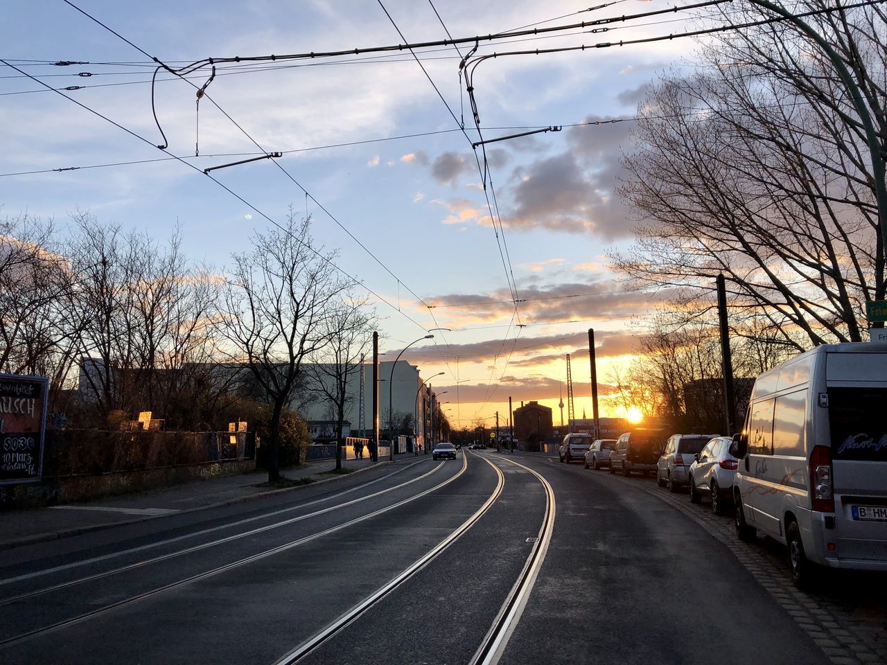 VIEW OF CITY AT SUNSET