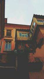 Low angle view of house against sky