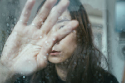 Close-up portrait of a woman