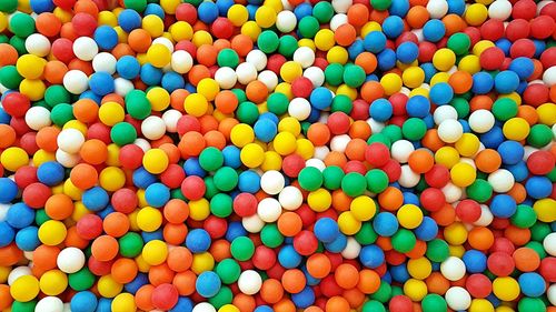 Full frame shot of multi colored balls