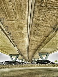 Low angle view of bridge against sky