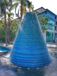 Water fountain in swimming pool