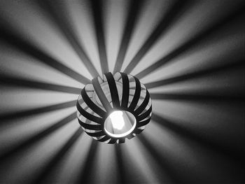 Low angle view of illuminated light bulb