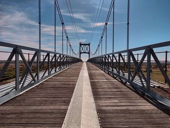 Low angle view of bridge against sky