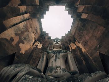 Low angle view of a sculpture of a building