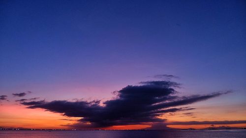 Low angle view of dramatic sky during sunset