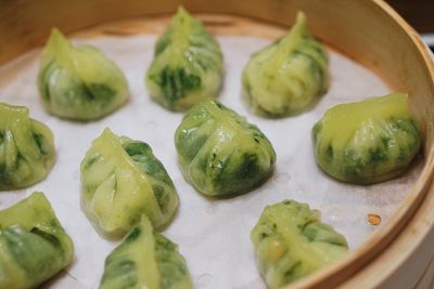 Close-up of dumplings in dim sum