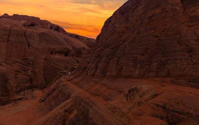 Scenic view of landscape against sky during sunset