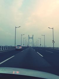 Road passing through landscape