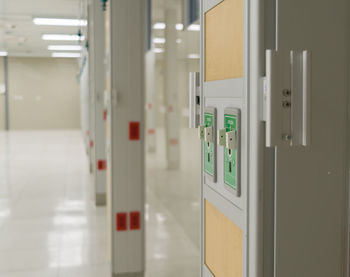 Oxygen respirator medical equipment in a hospital