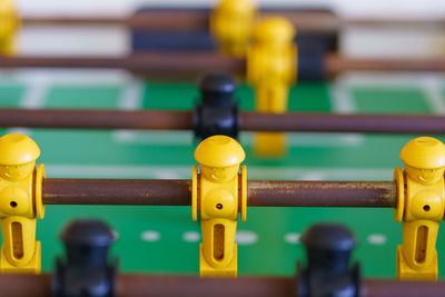 Close-up of foosball