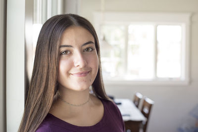 Portrait of smiling young woman