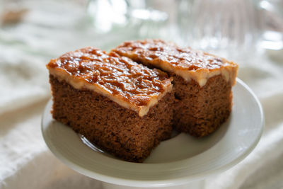 Close-up of dessert in plate